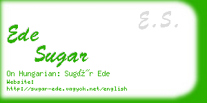 ede sugar business card